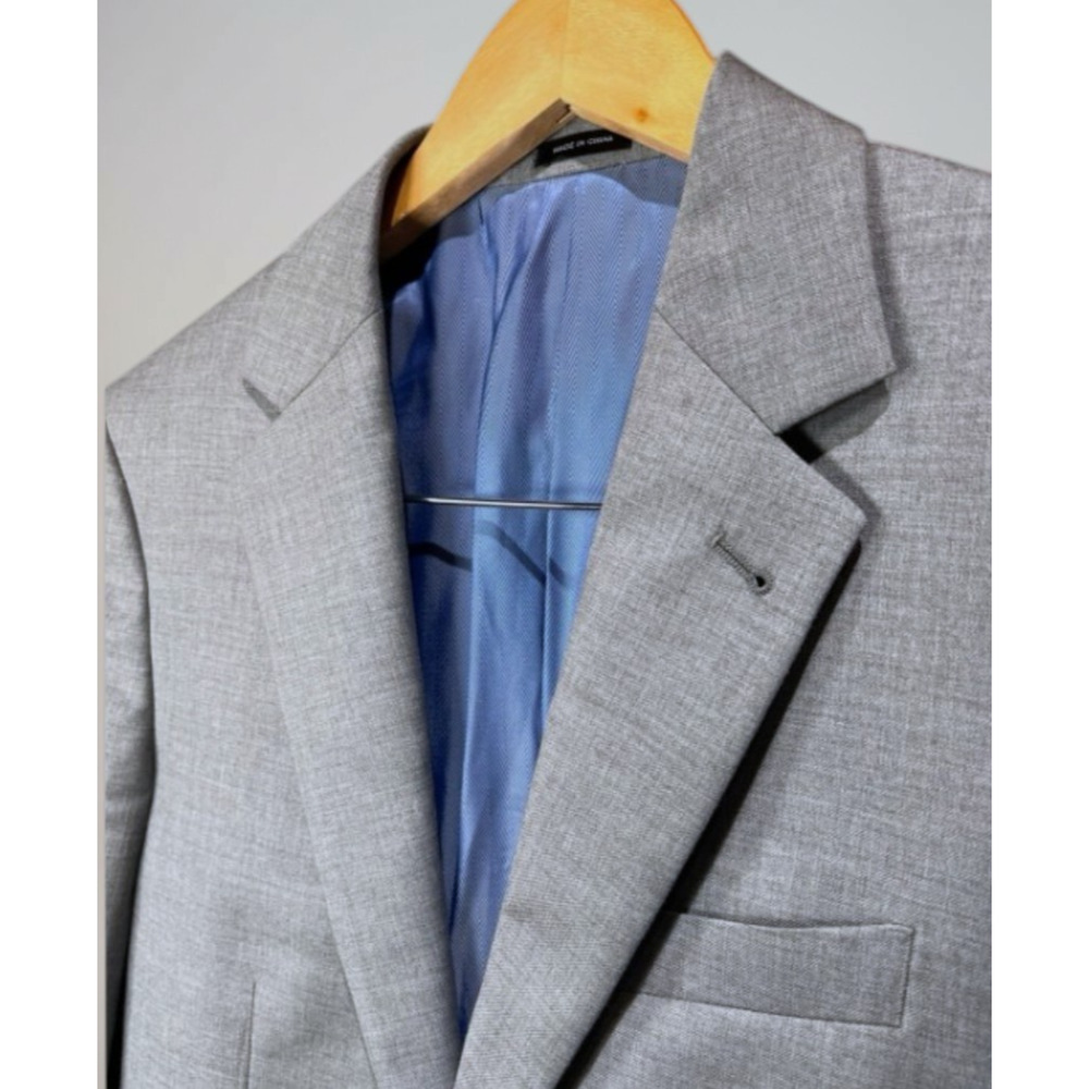 Joseph Abboud 36S 28x28 Dove Blue - Gray Fine Twill 2-Piece Suit Modern - Picture 4 of 16